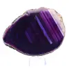 Fatia de ágata brasileira, tingida de roxo, para coleção. - 3