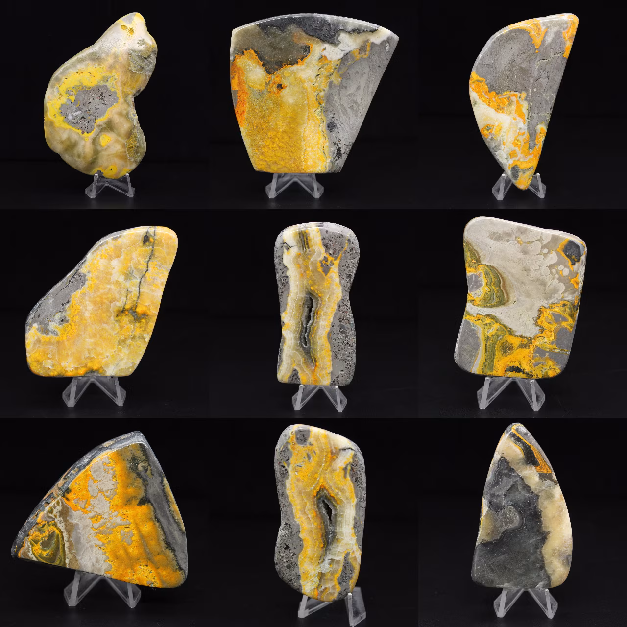 Jaspe Bumblebee, pedra natural, exemplar compacto
