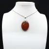 Colar com pingente de jaspe vermelho - 1