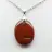Colar com pingente de jaspe vermelho