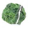 Cromidiopsídio finlandês bruto sobre base, pedra verde, 135 g - 0