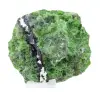 Cromidiopsídio finlandês bruto sobre base, pedra verde, 135 g - 5