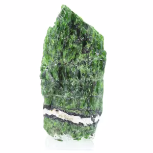 Cromidiopsídio finlandês bruto, espécime mineral verde, 120 g