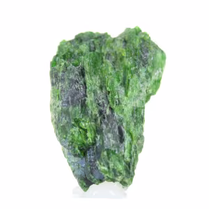 Cromidiopsídio bruto da Finlândia, silicato verde natural, 80 g