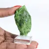 Cromidiopsídio bruto da Finlândia, mineral verde sobre base, 60 g - 1
