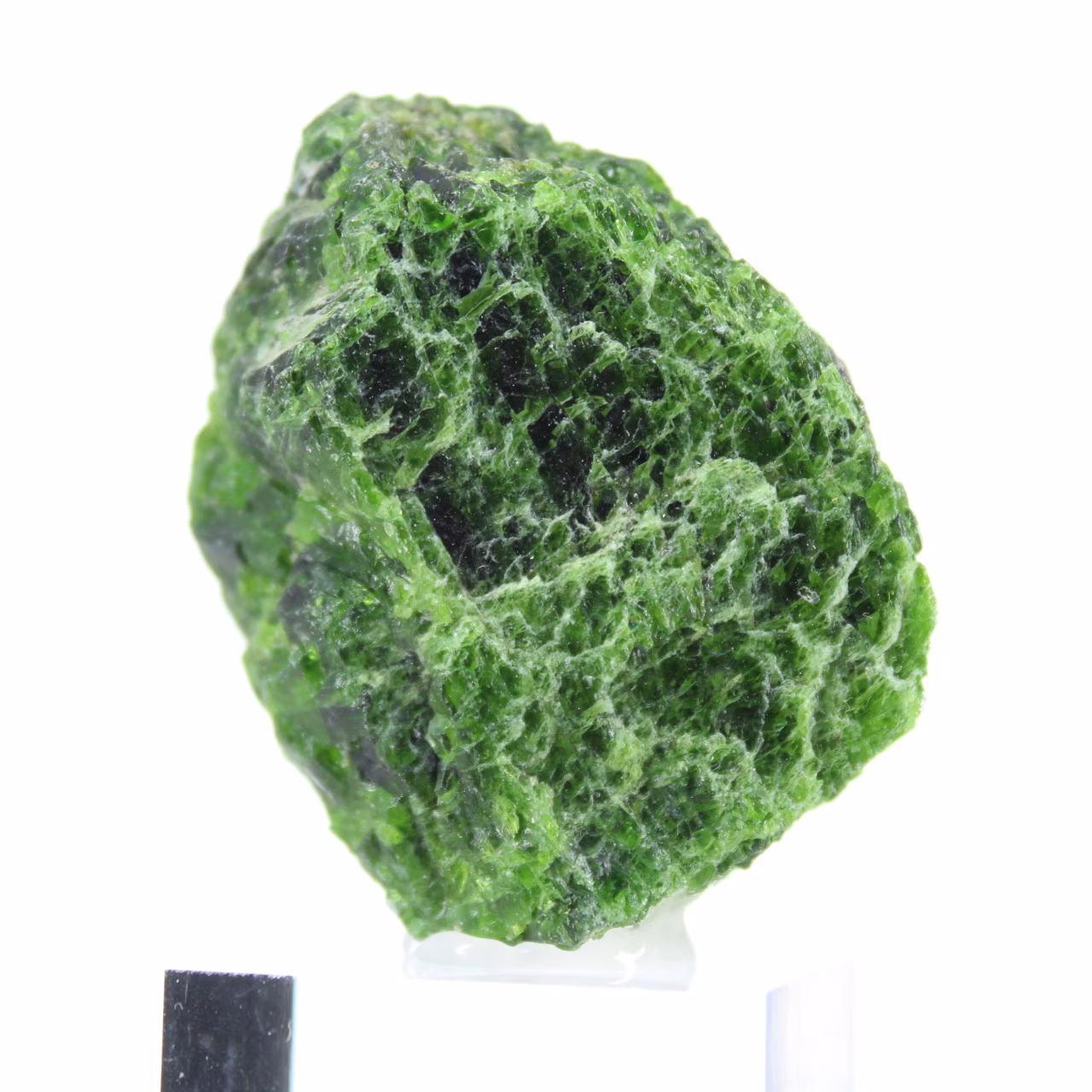 Cromidiopsídio bruto sobre suporte, silicato verde da Finlândia, 60 g