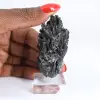 Cyanite noire du Brésil cristallisée sur socle acrylique 35 g - 1