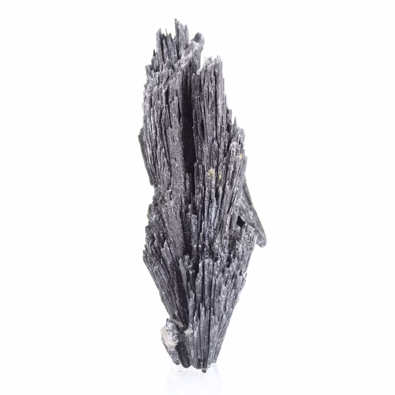 Cyanite noire brésilienne, cristal naturel sur socle acrylique 35 g