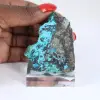 Brochantite chilena bruta, peça de colecionador, sobre base. - 1