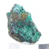 Brochantita chilena: mineral bruto em ganga e embasamento - 2