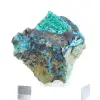 Espécime mineralógico de brochantita verde do Chile sobre uma base. - 2