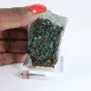 Brochantite bruta do Chile - Espécime científico sobre pedestal - 1