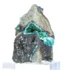Brochantite natural do Chile montada em um suporte de exibição - 0
