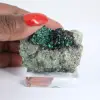 Brochantite verde bruta do Chile em suporte de exibição - 1