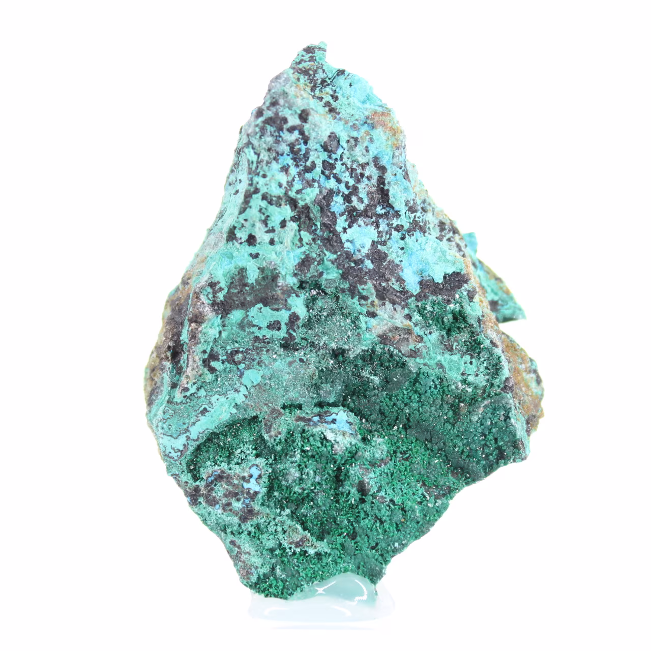 Brochantite chilena: Espécime bruto em base elegante
