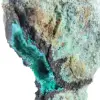 Brochantite verde bruta do Chile montada em uma base - 5