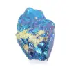 Chalcopyrite irisée du Mexique, agrégat naturel présenté sur socle - 3