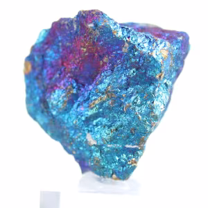Spécimen de chalcopyrite mexicaine aux surfaces irisées