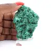 Pequeno espécime de malaquite fibrosa da RDC, base acrílica incluída - 6