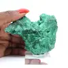 Espécime de malaquite em fibras verdes do Congo, expositor acrílico - 6