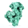 Malaquite fibrosa esguia da RDC, mineral autêntico sobre base - 0