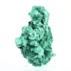 Malaquite fibrosa esguia da RDC, mineral autêntico sobre base - 1