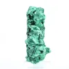 Malaquite fibrosa esguia da RDC, mineral autêntico sobre base - 2