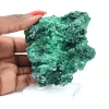 Malaquite compacta com brilho sedoso do Congo, montada em acrílico - 6