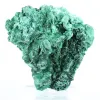 Malaquite verde natural do Congo em agregado fibroso, sobre base - 1