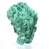Malaquite verde natural do Congo em agregado fibroso, sobre base - 2