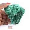 Malaquite verde natural do Congo em agregado fibroso, sobre base - 7