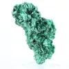 Pedra de malaquite da RDC em fibras radiantes, base acrílica - 1