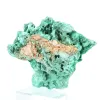 Malaquite natural com textura fibrosa do Congo, peça sobre base - 3