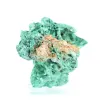 Malaquite natural com textura fibrosa do Congo, peça sobre base - 4