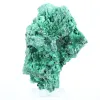 Malaquite do Congo com estrutura fibrosa, espécime mineral sobre base - 0