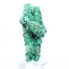 Malaquite do Congo com estrutura fibrosa, espécime mineral sobre base - 1