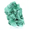 Malaquite densa com fibras cerradas do Congo, mineral sobre acrílico - 0