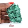 Malaquite densa com fibras cerradas do Congo, mineral sobre acrílico - 6