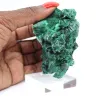 Malaquite fibrosa da República Democrática do Congo sobre base - 6