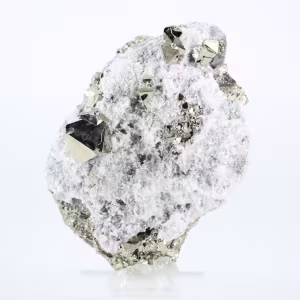 Pirita octaédrica natural – grupo cristalino peruano