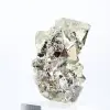 Octaedros de pirita do Peru – Espécime natural sobre uma base - 6