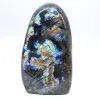 Pedra Polida Labradorite Malgaxe para Decoração e Coleção - 0