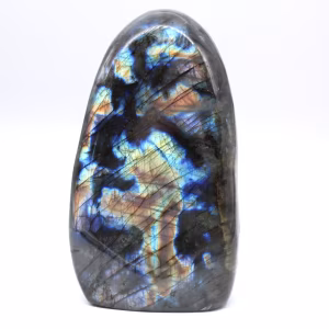 Pedra Polida Labradorite Malgaxe para Decoração e Coleção