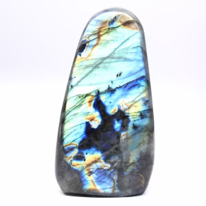 Espécime Labradorite Ornamento Polido Origem Madagáscar