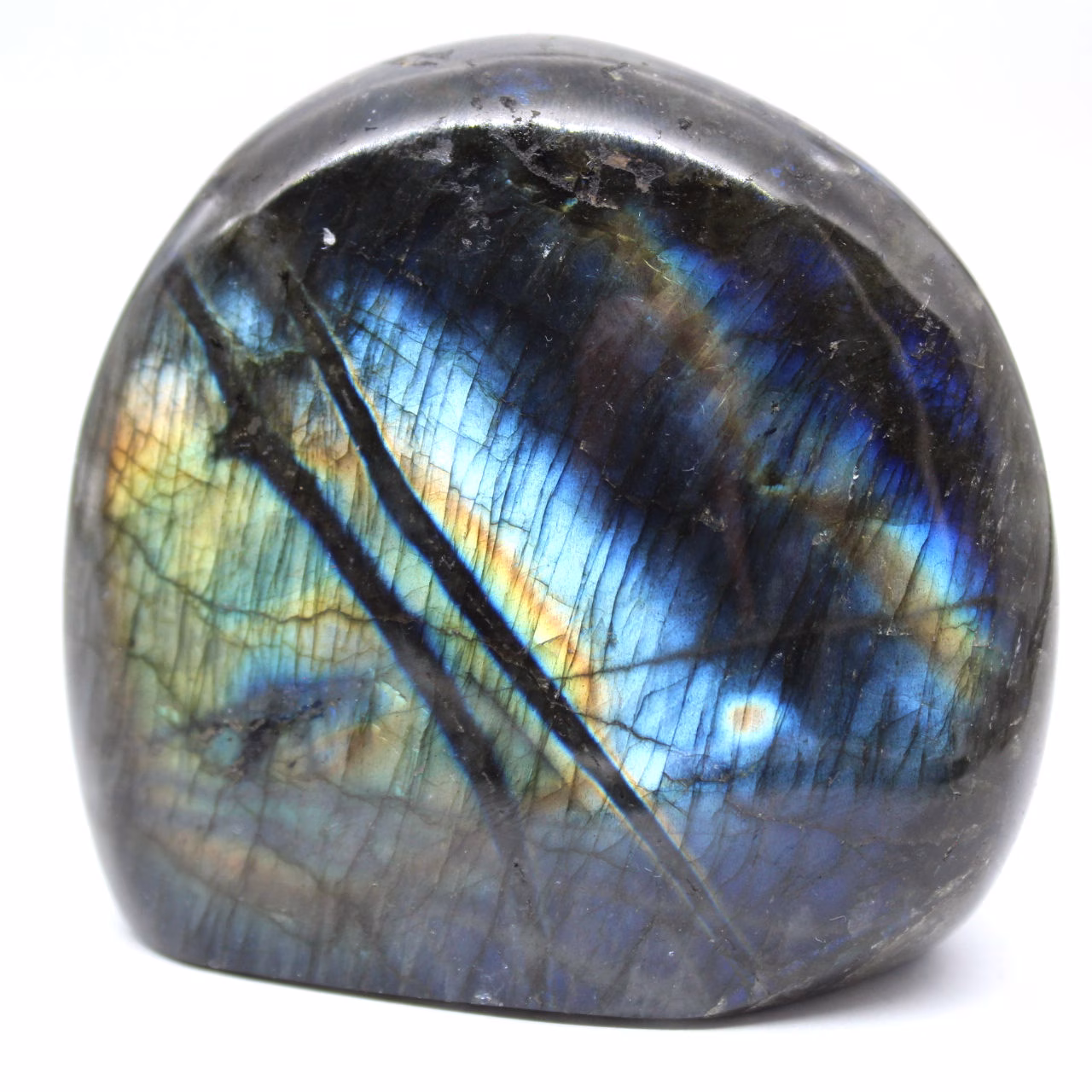 Forma Livre de Ornamento em Labradorite de Madagáscar