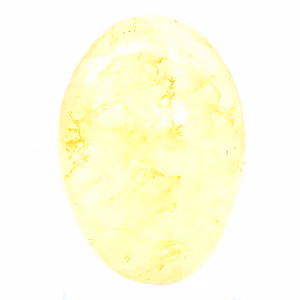 Seixo de quartzo amarelo malgaxe, pedra polida de coleção