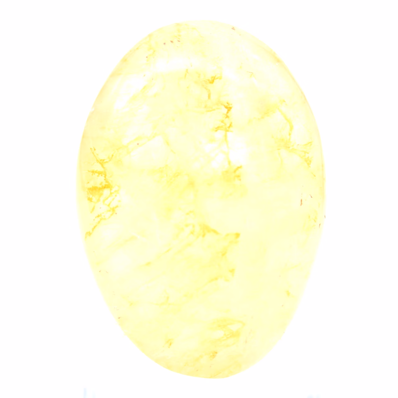 Seixo de quartzo amarelo malgaxe, pedra polida de coleção