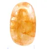 Seixo de quartzo amarelo polido de Madagáscar para vitrina mineral - 0