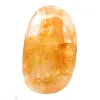 Seixo de quartzo amarelo polido de Madagáscar para vitrina mineral - 1