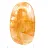 Seixo de quartzo amarelo polido de Madagáscar para vitrina mineral